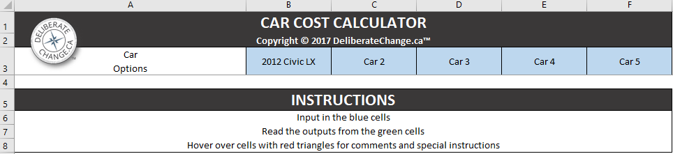 Car Cost Calculator Screenshot 01 - Title