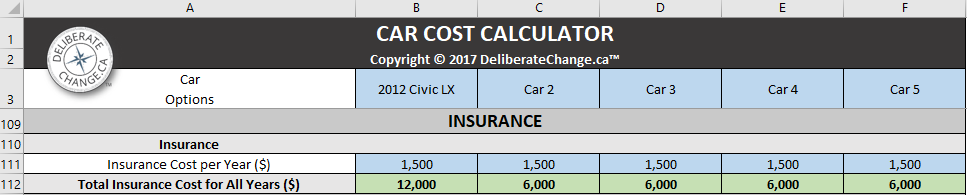 Car Cost Calculator Screenshot 08 - Insurance
