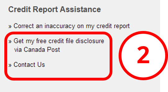 Check your credit report with Equifax Step 2