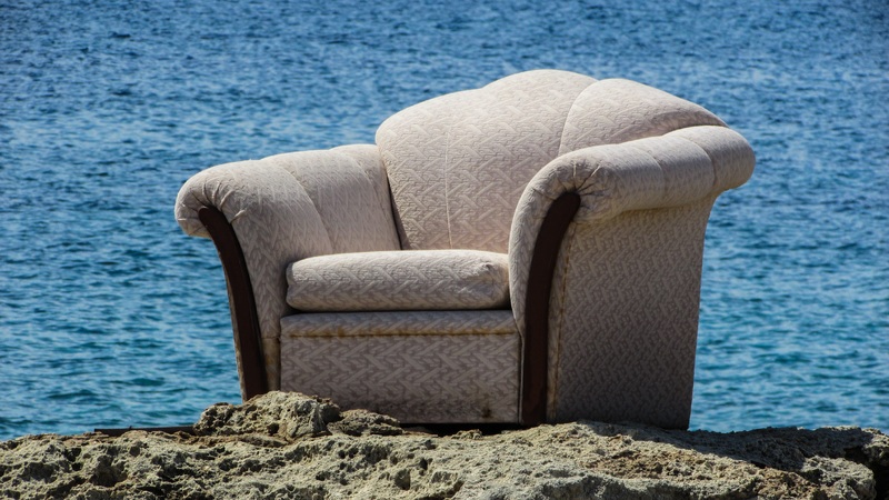 couch on beach